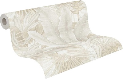 Papel pintado Floral en Beige